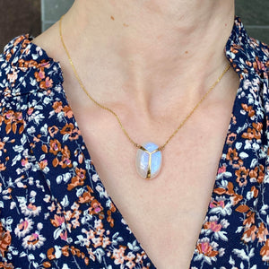 Rachel Atherley Moonstone Lucky Scarab Pendant Necklace | Quadrum Gallery