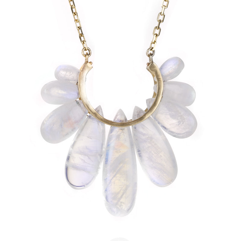 Rachel Atherley Large Rainbow Moonstone Peacock Necklace | Quadrum Gallery