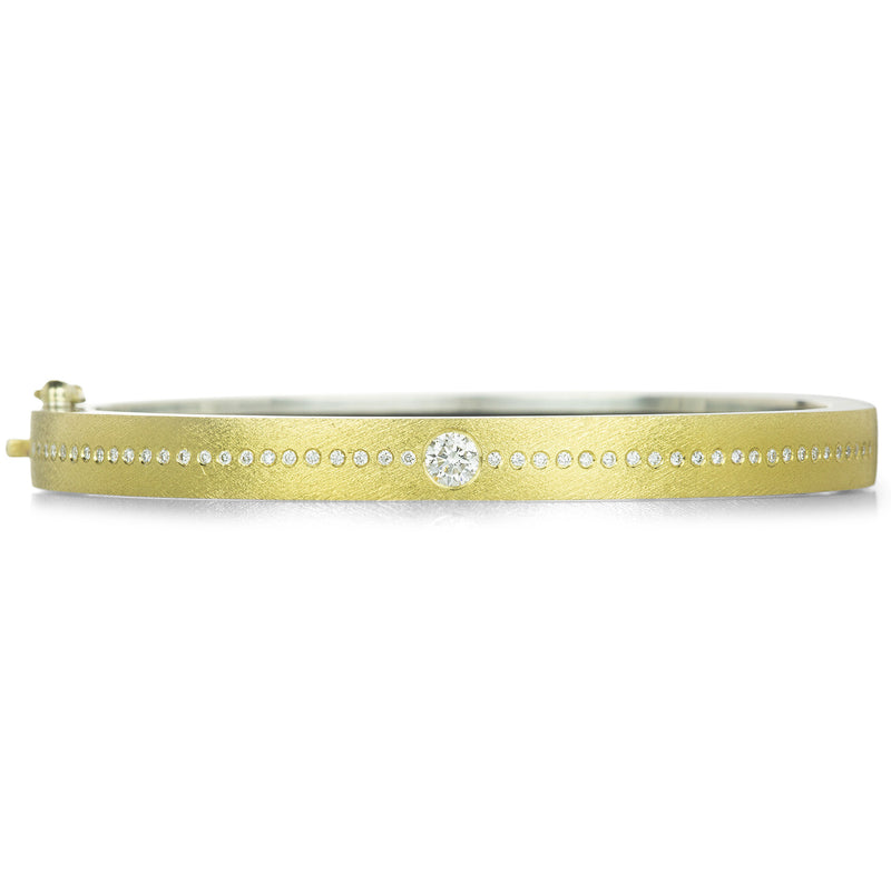 Rene Escobar 6mm Nori Mixed Metal Bangle with Diamonds | Quadrum Gallery