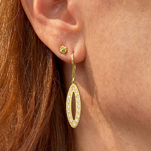Rene Escobar Oval Iris Drop Earrings | Quadrum Gallery
