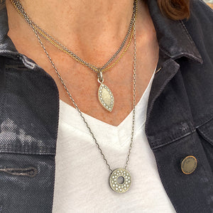 Rene Escobar Silver Claire Diamond Pendant Necklace | Quadrum Gallery