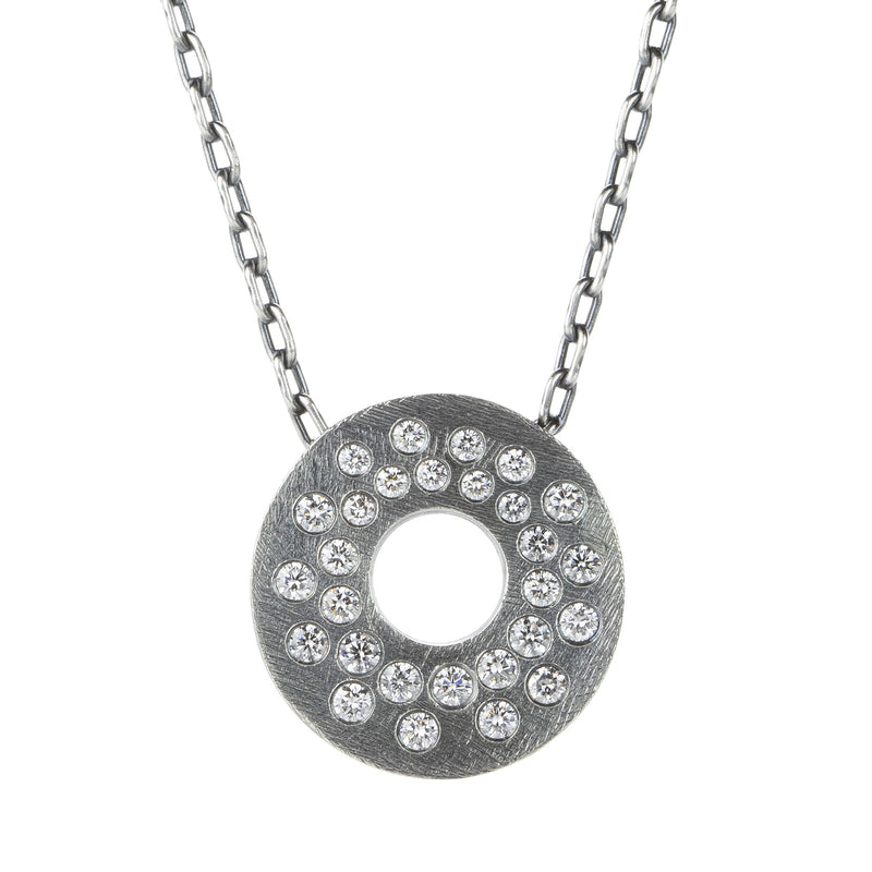 Rene Escobar Silver Claire Diamond Pendant Necklace | Quadrum Gallery