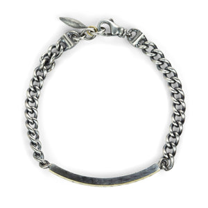 Rene Escobar 18k Diana Bar and Silver Link Bracelet | Quadrum Gallery