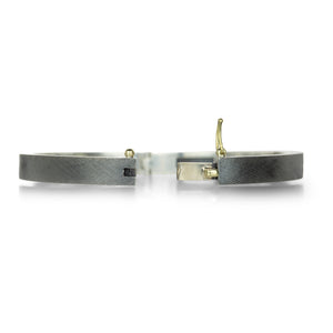 Rene Escobar 6mm Silver Laura Bangle with Diamonds | Quadrum Gallery