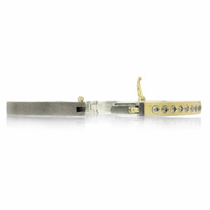 Rene Escobar 4mm Adam Bangle with Salt and Pepper Diamonds | Quadrum Gallery