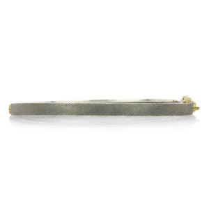 Rene Escobar 4mm Junia Hinged Bangle with Emeralds | Quadrum Gallery