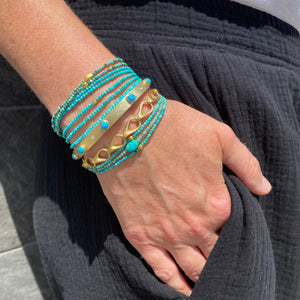 Rene Escobar 6mm Junia Bangle with Turquoise | Quadrum Gallery