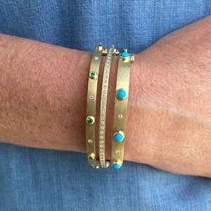 Rene Escobar 6mm Junia Bangle with Turquoise | Quadrum Gallery