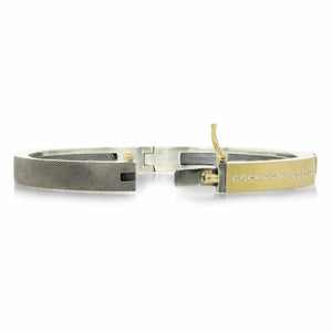 Rene Escobar 6mm Junia Plus Bangle with Emerald Cut Diamond | Quadrum Gallery