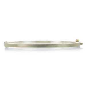 Rene Escobar 2.5mm Double White Gold Orly Bangle | Quadrum Gallery