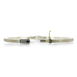 Rene Escobar 2.5mm Double White Gold Orly Bangle | Quadrum Gallery