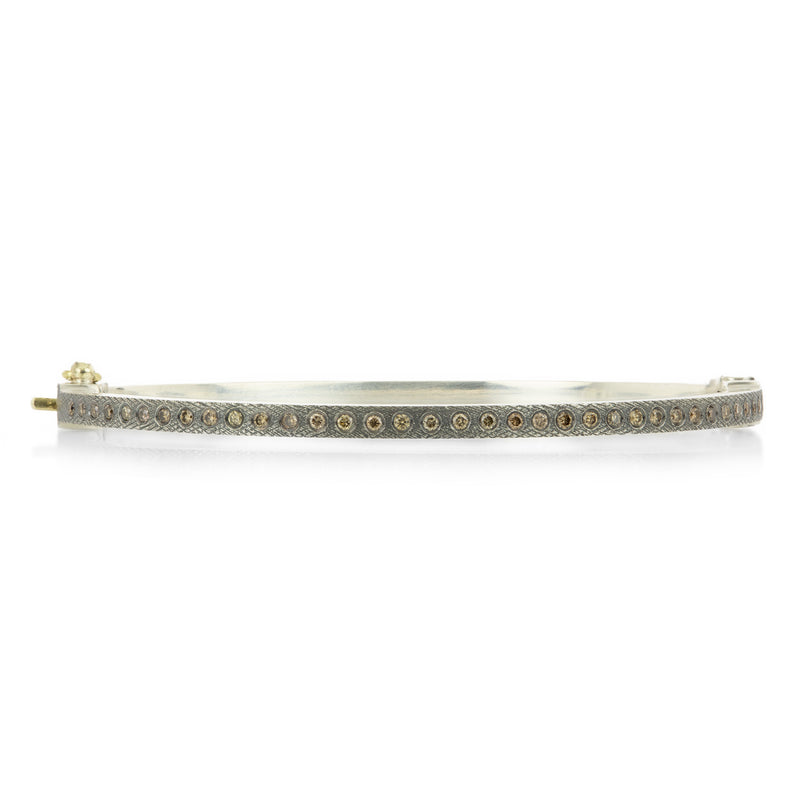 Rene Escobar 2.5mm Adam Bangle with Champagne Diamonds | Quadrum Gallery