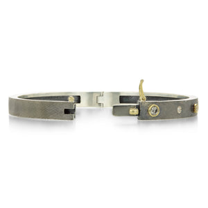 Rene Escobar 6mm Sterling Silver Junia Bangle with Diamonds | Quadrum Gallery
