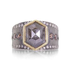 Rene Escobar Hexagonal Diamond Rose Ring | Quadrum Gallery