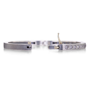 Rene Escobar Adam Bangle with Salt & Pepper Diamonds | Quadrum Gallery