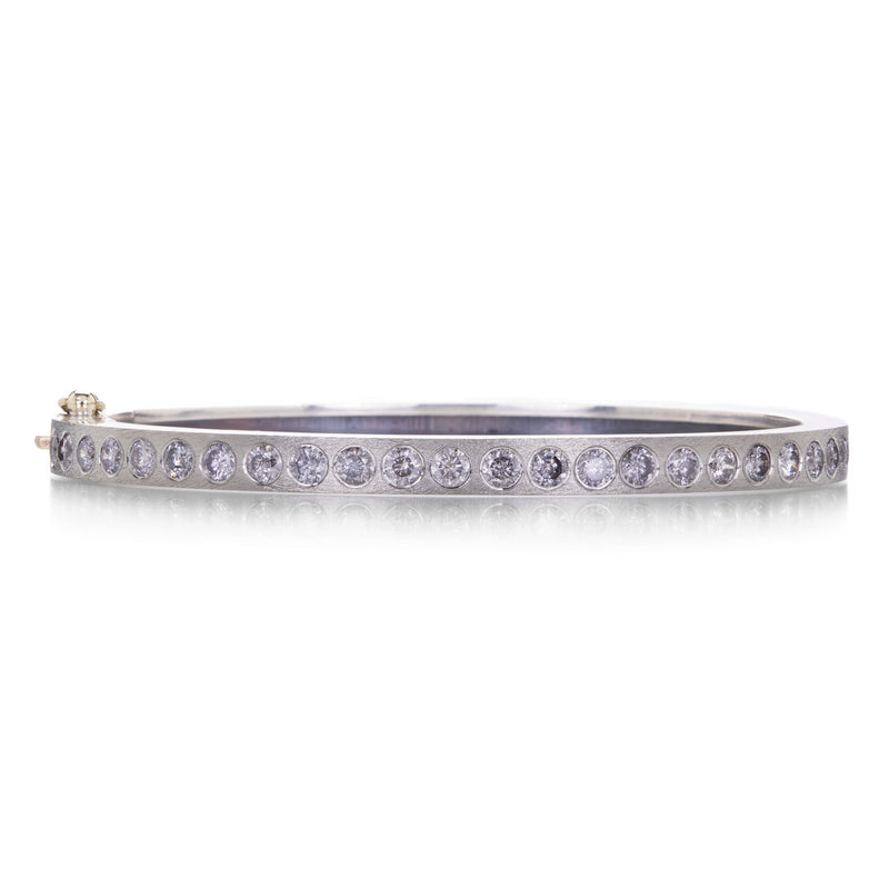 Rene Escobar Adam Bangle with Salt & Pepper Diamonds | Quadrum Gallery