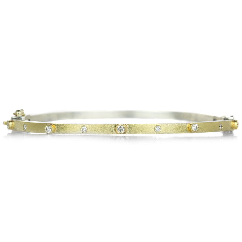 Rene Escobar Mixed Metal Junia Bangle with Diamonds | Quadrum Gallery