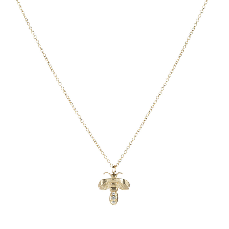 Robin Haley Delicate Diamond Bee Pendant Necklace | Quadrum Gallery