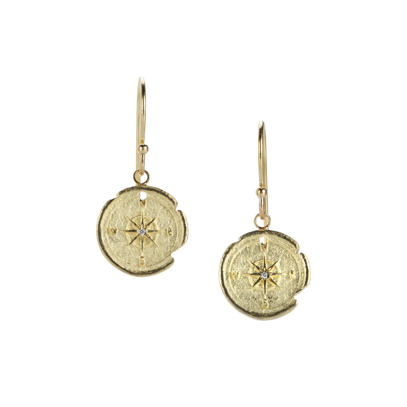 Robin Haley Small Compass Artifact Earrings | Quadrum Gallery