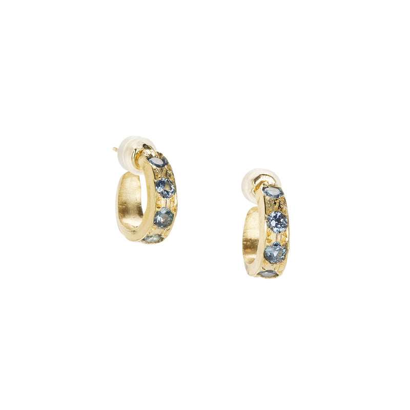 Robin Haley Montana Sapphire Huggie Earrings | Quadrum Gallery