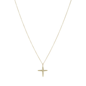 Robin Haley Delicate 5 Diamond Cross Pendant Necklace | Quadrum Gallery