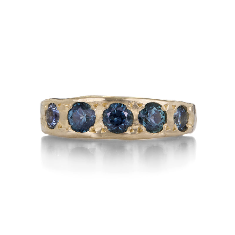 Robin Haley 14k Faceted Montana Sapphire Band | Quadrum Gallery