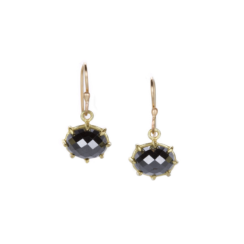 Rosanne Pugliese Small Oval Hematite Drop Earrings | Quadrum Gallery
