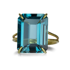 Rosanne Pugliese London Blue Topaz Emerald Cut Ring | Quadrum Gallery