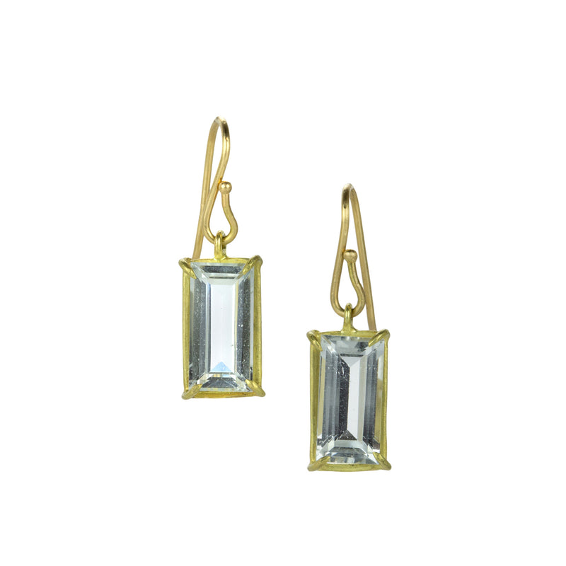 Rosanne Pugliese Pale Blue Emerald Cut Aquamarine Drop Earrings | Quadrum Gallery