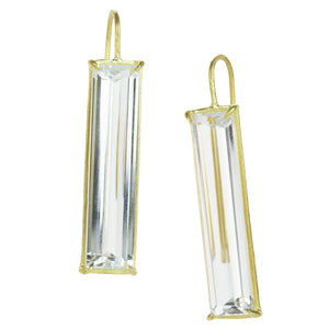 Rosanne Pugliese 18k White Topaz Prism Earrings | Quadrum Gallery