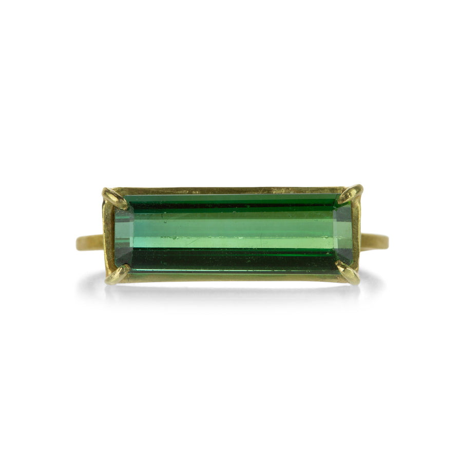 Rosanne Pugliese 18k Emerald Cut Green Tourmaline Ring | Quadrum Gallery
