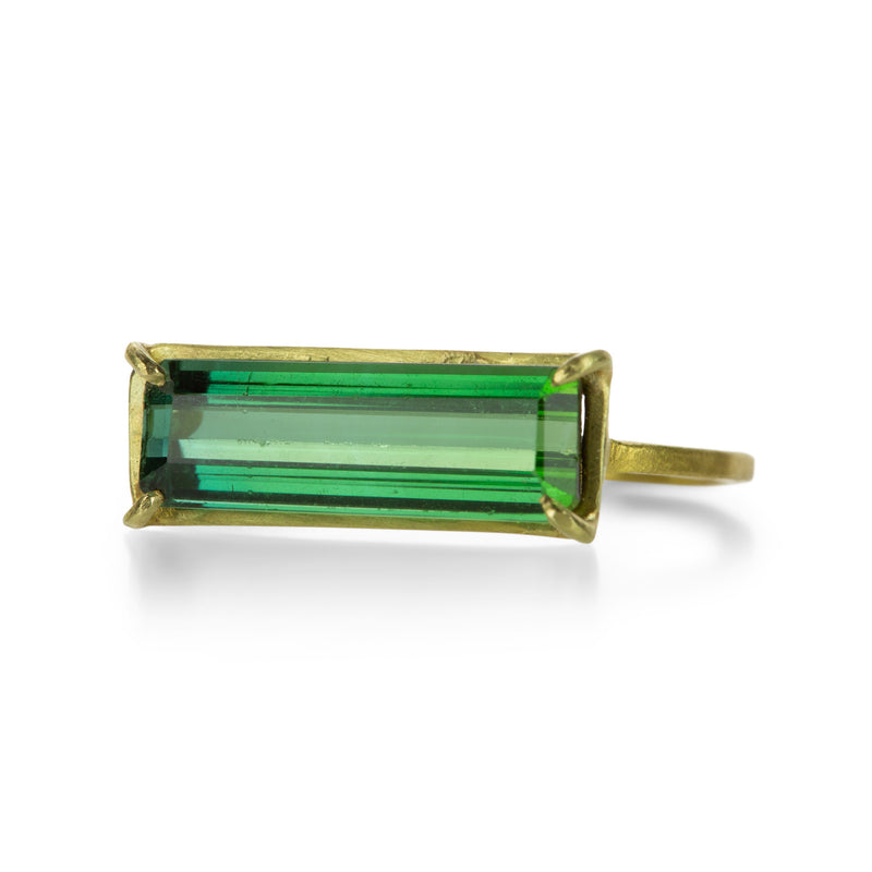 Rosanne Pugliese 18k Emerald Cut Green Tourmaline Ring | Quadrum Gallery