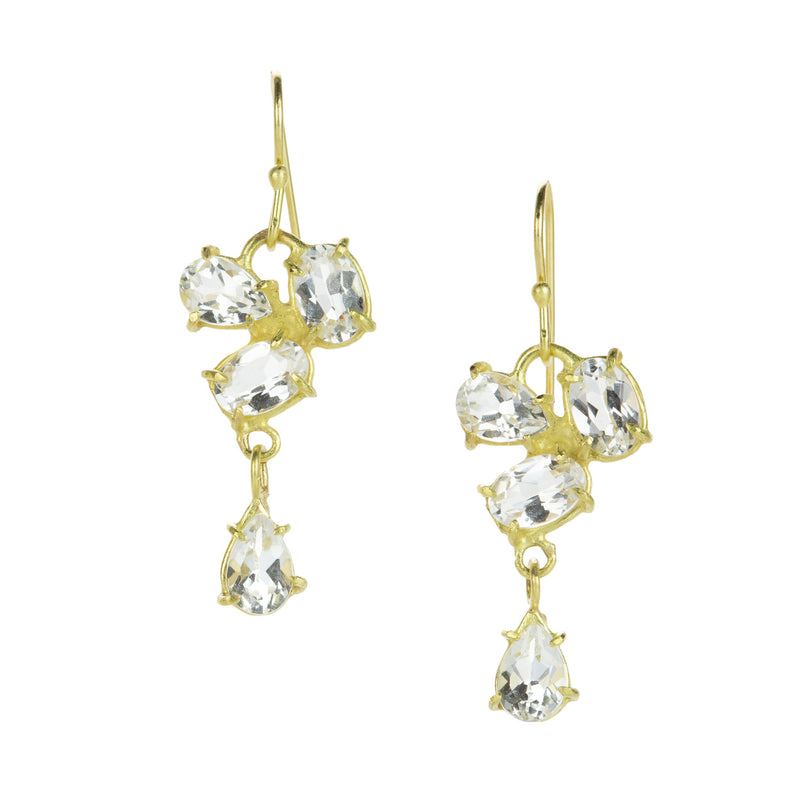 Rosanne Pugliese White Topaz Mini Florette Earrings | Quadrum Gallery