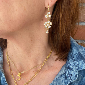 Rosanne Pugliese White Topaz Florette Earrings | Quadrum Gallery