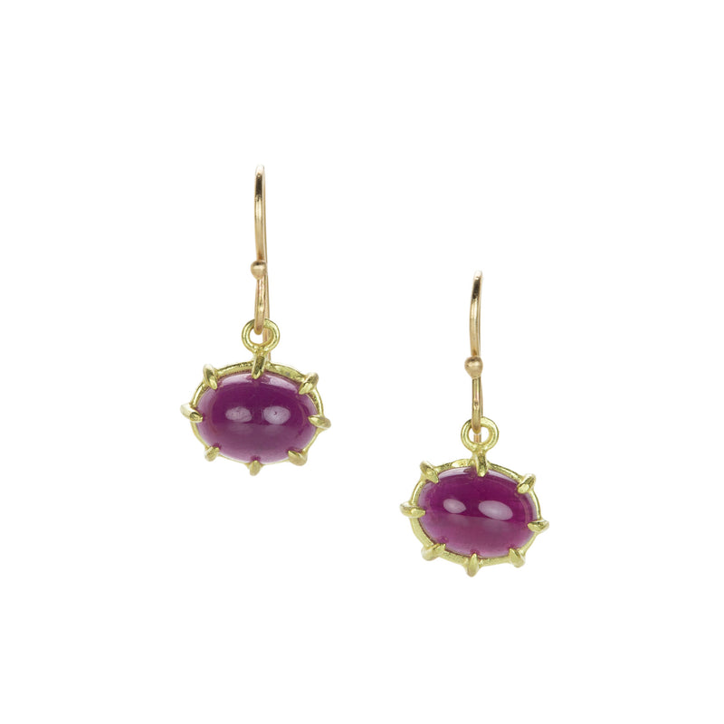 Rosanne Pugliese Ruby Cabochon Mini Drop Earrings | Quadrum Gallery