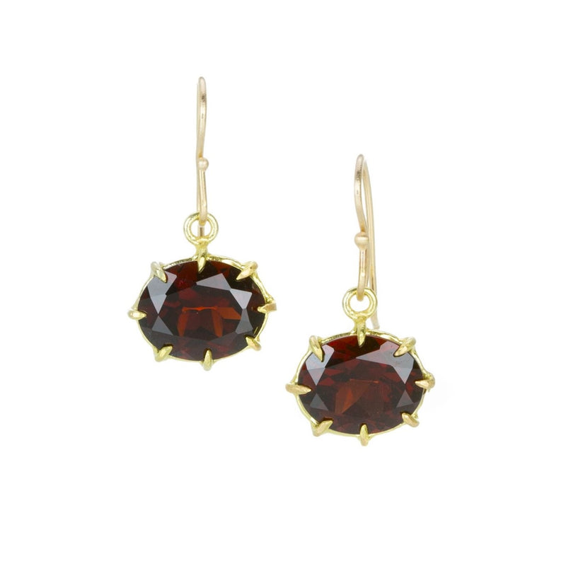 Rosanne Pugliese 18k Faceted Oval Garnet Earrings | Quadrum Gallery