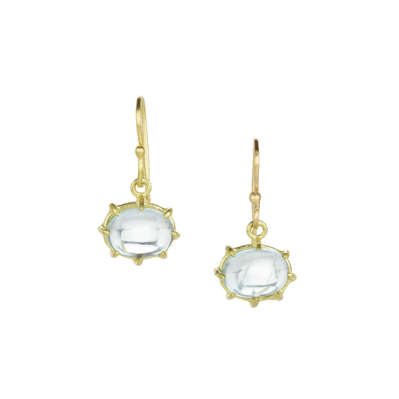 Rosanne Pugliese 18k Mini Aquamarine Cabochon Earrings | Quadrum Gallery