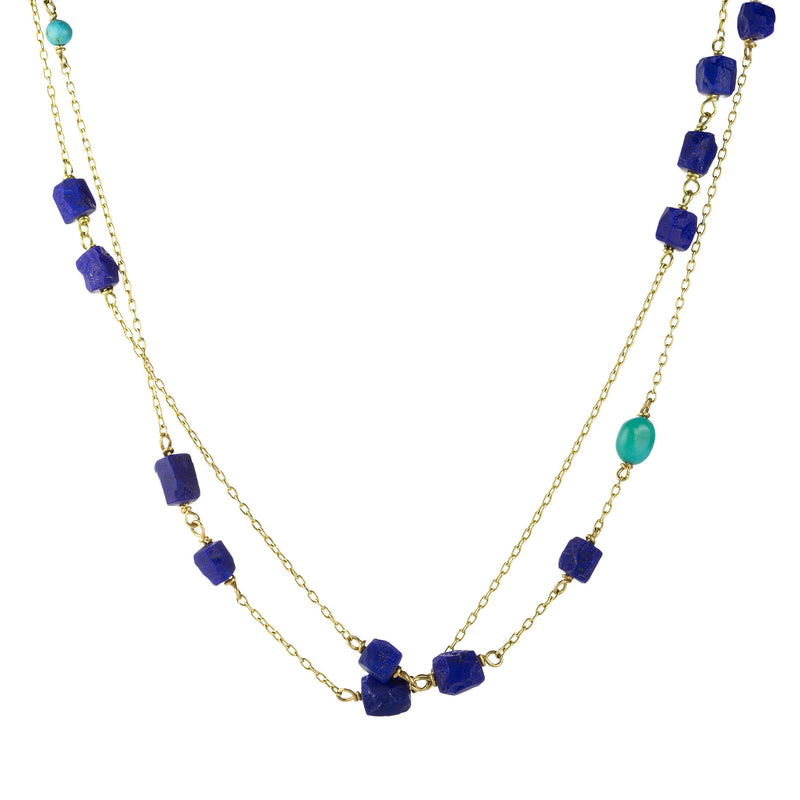 Rosanne Pugliese Velvet Blue Lapis and Turquoise Necklace | Quadrum Gallery