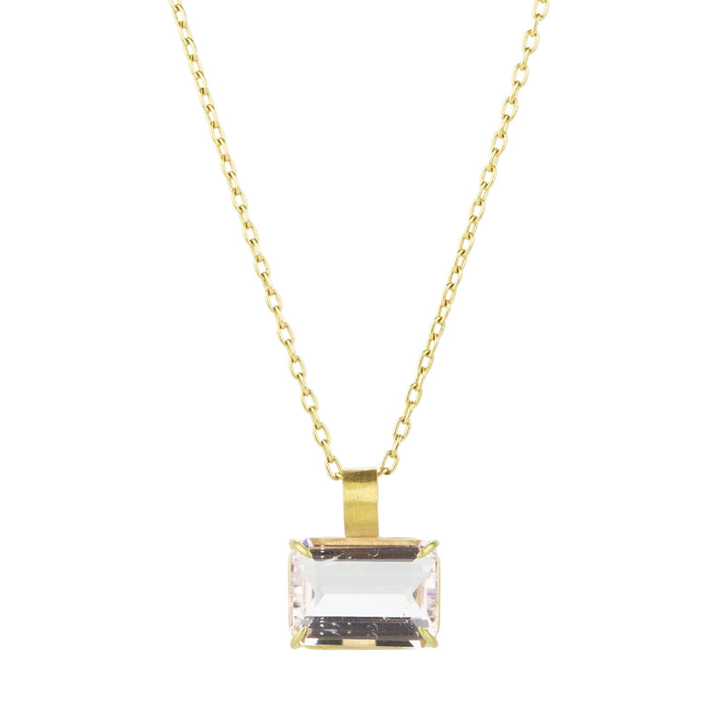 Rosanne Pugliese 18k Emerald Cut Morganite Pendant (Pendant Only) | Quadrum Gallery