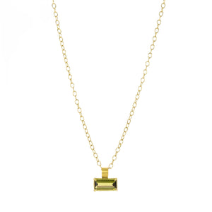 Rosanne Pugliese 18k Emerald Cut Tourmaline Pendant (Pendant Only) | Quadrum Gallery