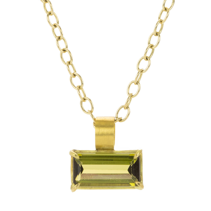 Rosanne Pugliese 18k Emerald Cut Tourmaline Pendant (Pendant Only) | Quadrum Gallery