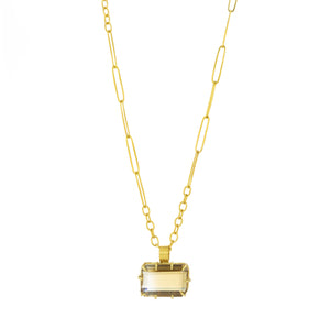 Rosanne Pugliese Emerald Cut Bicolor Citrine Pendant (Pendant Only) | Quadrum Gallery