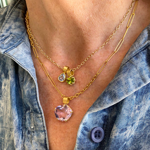 Rosanne Pugliese Faceted Sapphire Teardrop Pendant (Pendant Only) | Quadrum Gallery