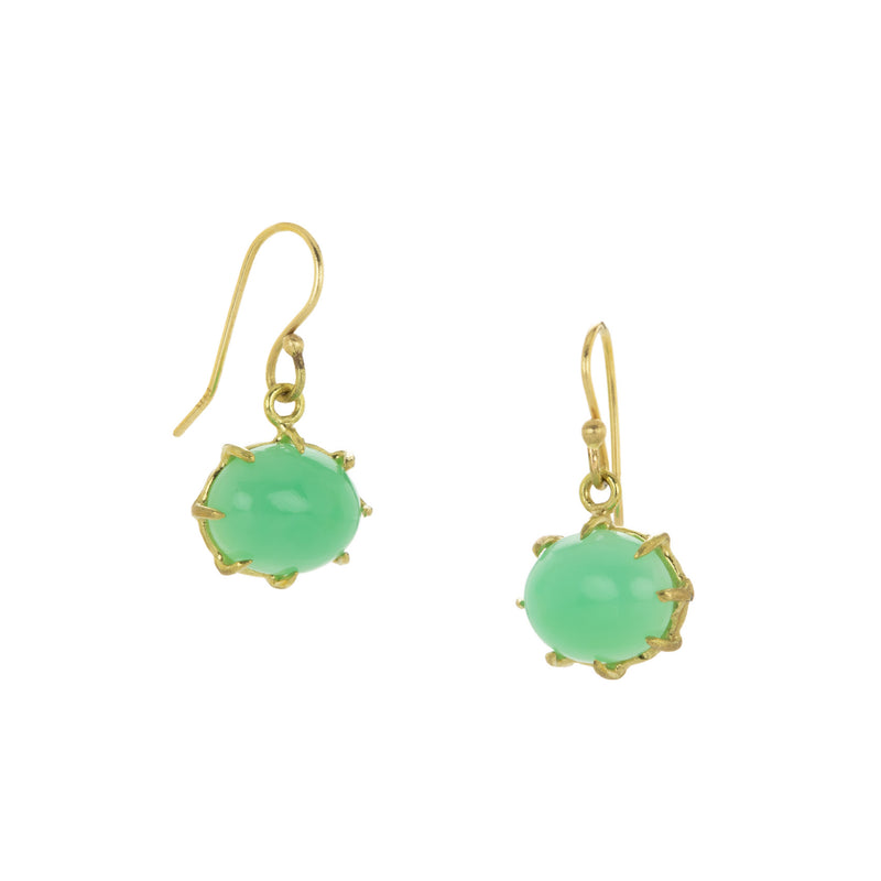 Rosanne Pugliese Prong Set Chrysoprase Drop Earrings | Quadrum Gallery
