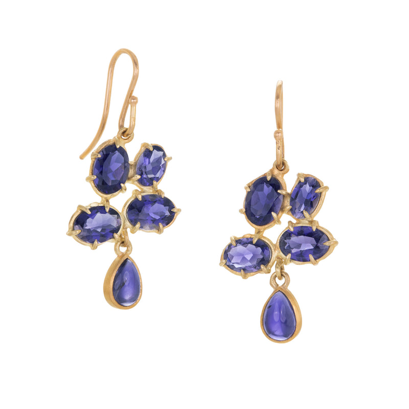 Rosanne Pugliese Iolite Clover Earrings | Quadrum Gallery
