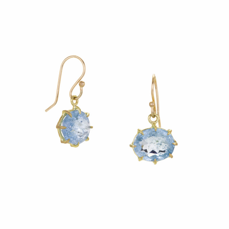 Rosanne Pugliese Oval Faceted Aquamarine Drop Earrings | Quadrum Gallery