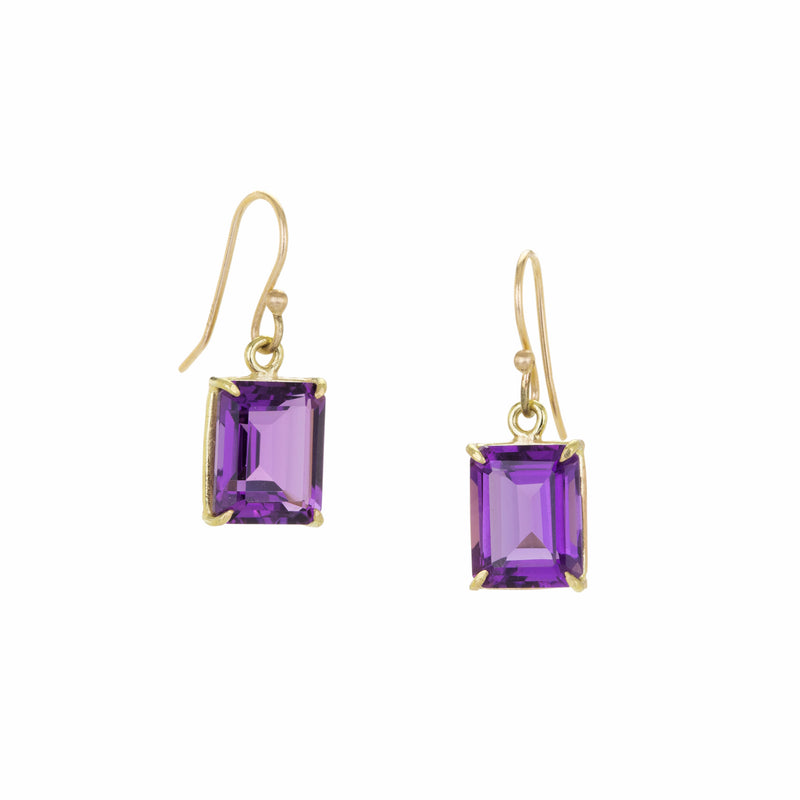 Rosanne Pugliese Deep Purple Amethyst Drop Earrings | Quadrum Gallery