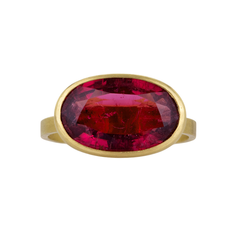 Rosanne Pugliese 22k Oval Rubellite Tourmaline Ring | Quadrum Gallery