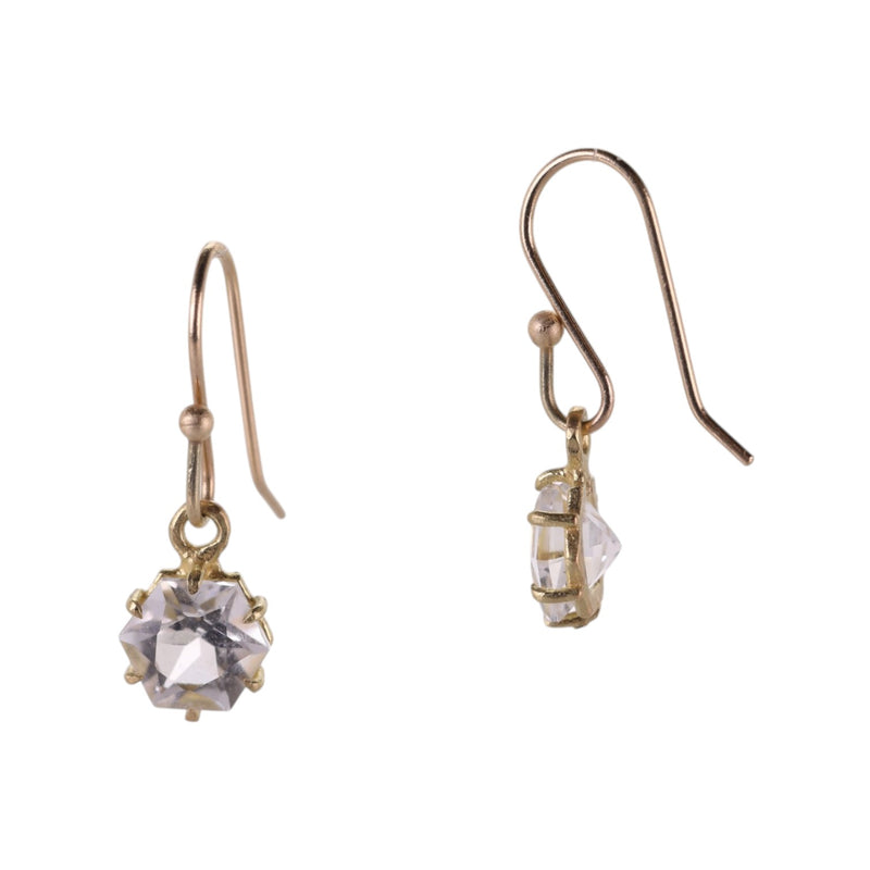 Rosanne Pugliese Mini White Topaz Geometric Drop Earrings | Quadrum Gallery