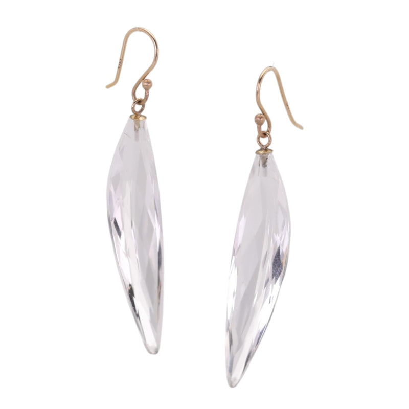 Rosanne Pugliese Rock Crystal Brancusi Drop Earrings | Quadrum Gallery